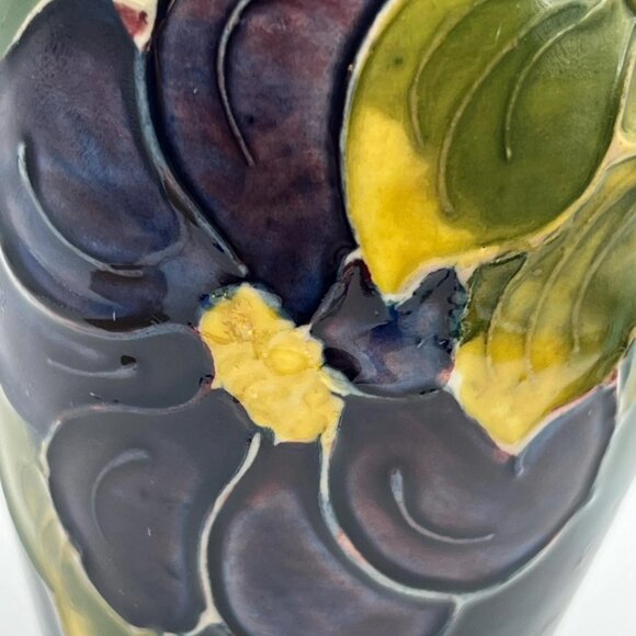 Moorcroft Cobalt Blue Purple Clematis Flower vase - Picture 8 of 8